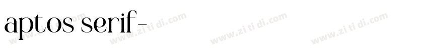 aptos serif字体转换